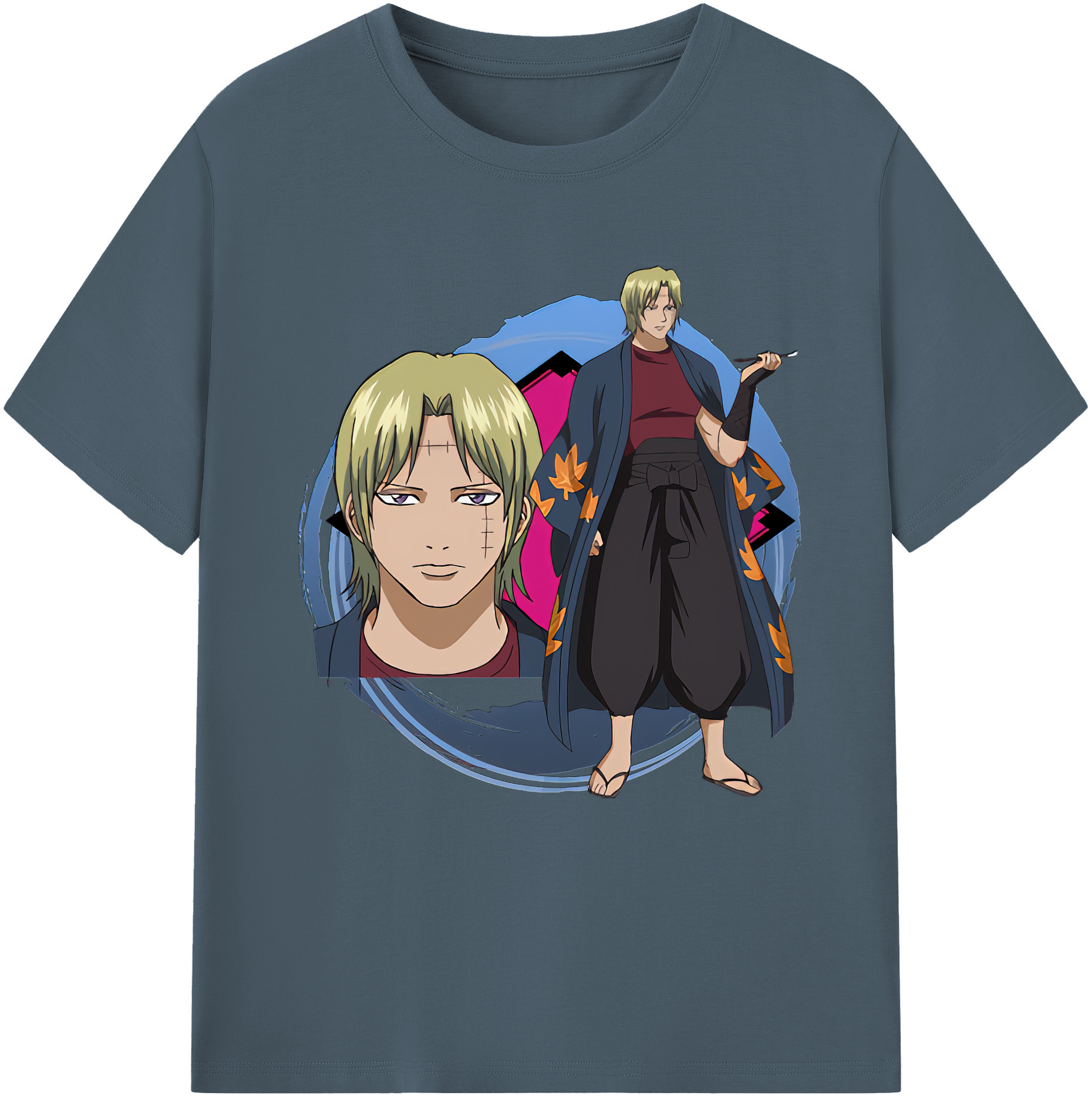 （画像用） ぎんたま 坂田銀時（さかたぎんとき） 神楽 志村新八（しむら しんぱち） GINTAMA Sakata Gintoki Kagura Shimura Shinpachi 綿100％半袖Tシャツ（フロントプリント）